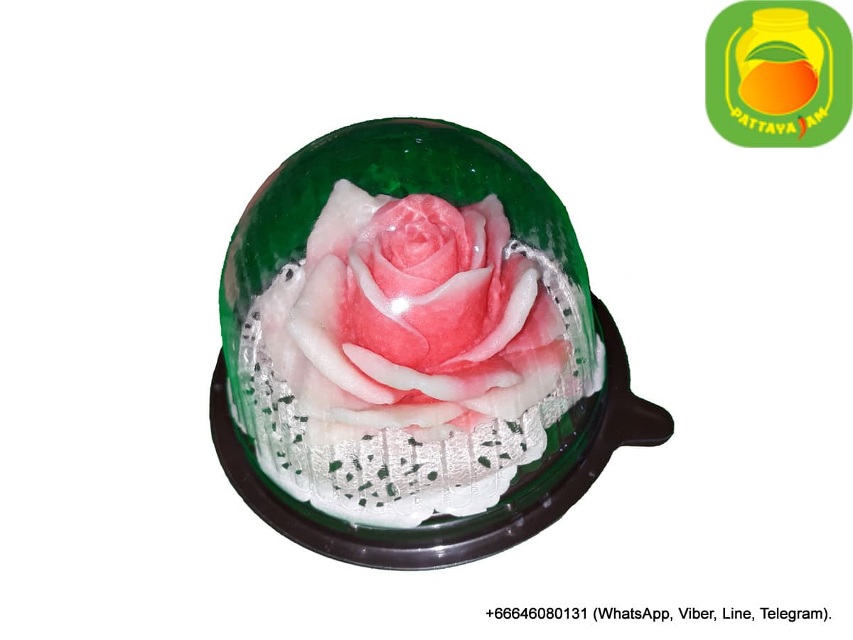 Мыло ручной работы двухцветная роза, в куполе. Подарок в Таиланде.